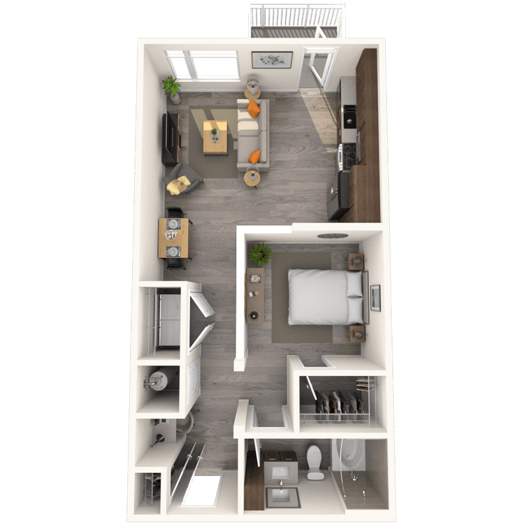 Floorplan image of unit 504