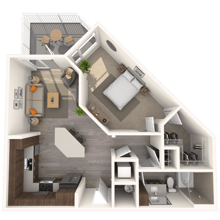 Floorplan image of unit 519