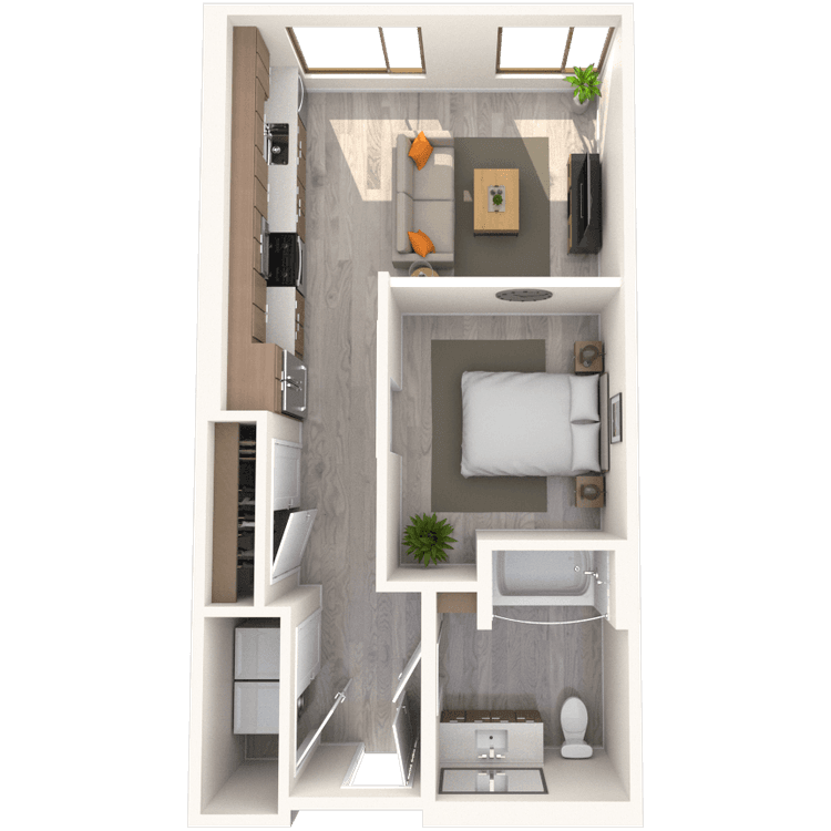 Floorplan image of unit 414