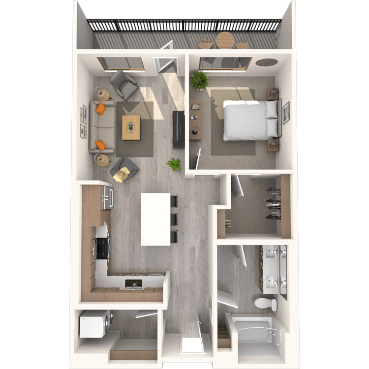 Floorplan image of unit 518
