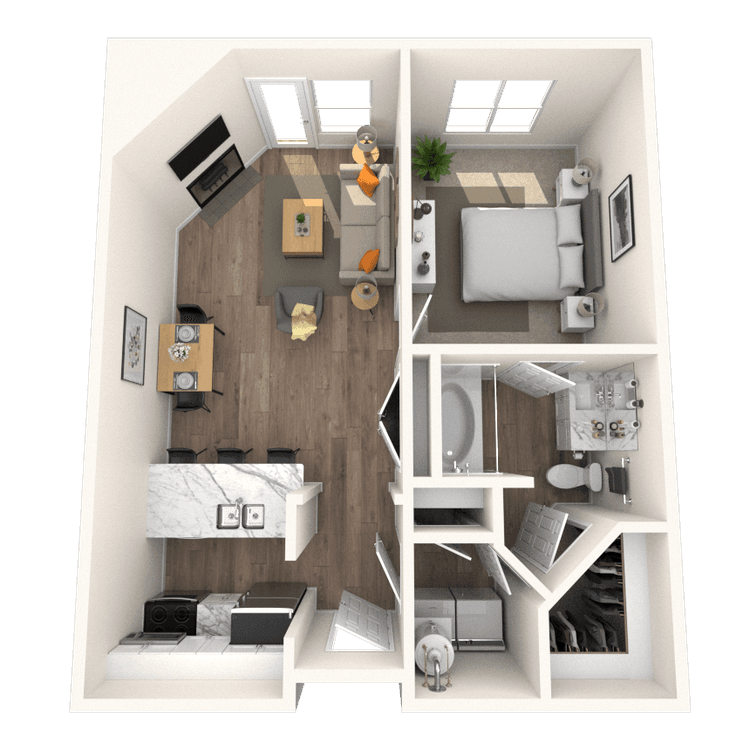 Floorplan image of unit I 358