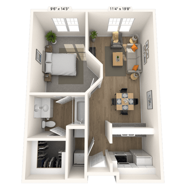 Floorplan image of unit II 119