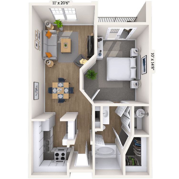 Floorplan image of unit II 277