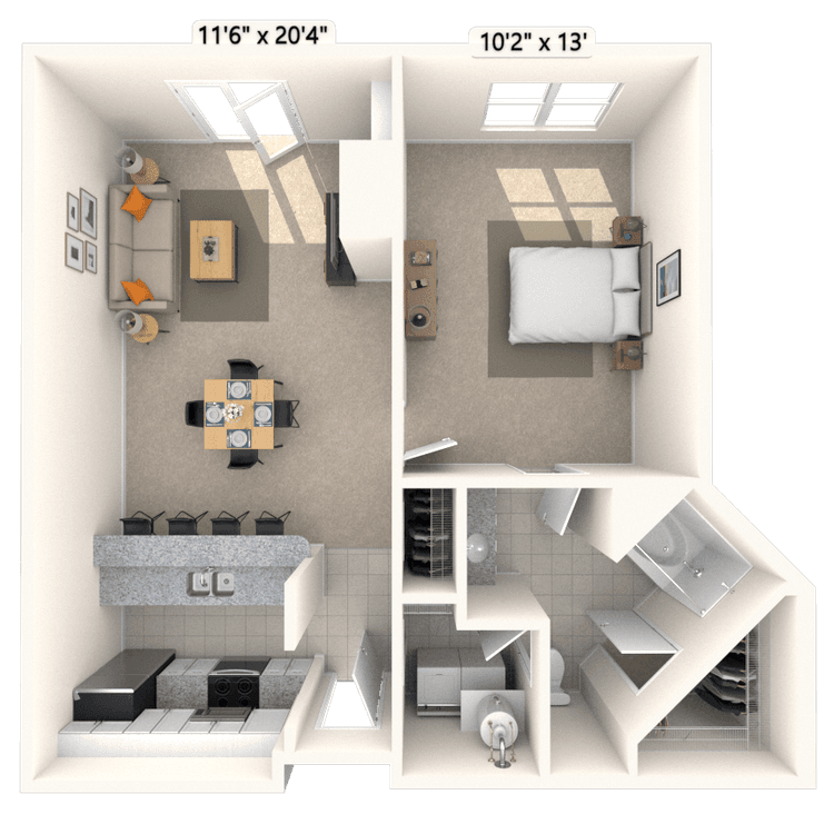 Floorplan image of unit I 369