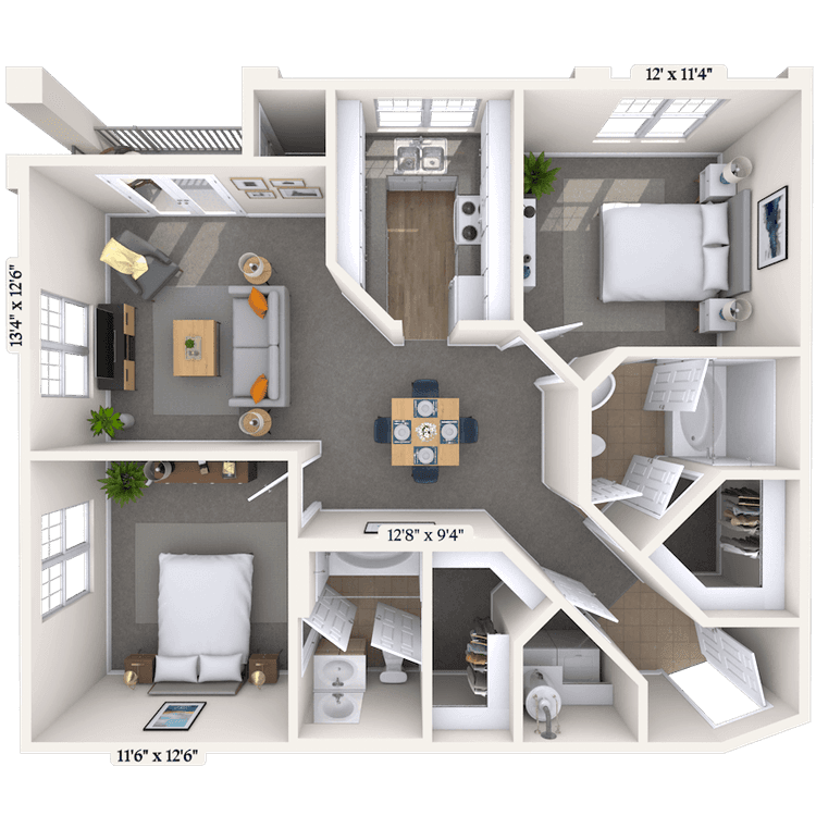 Floorplan image of unit II 136