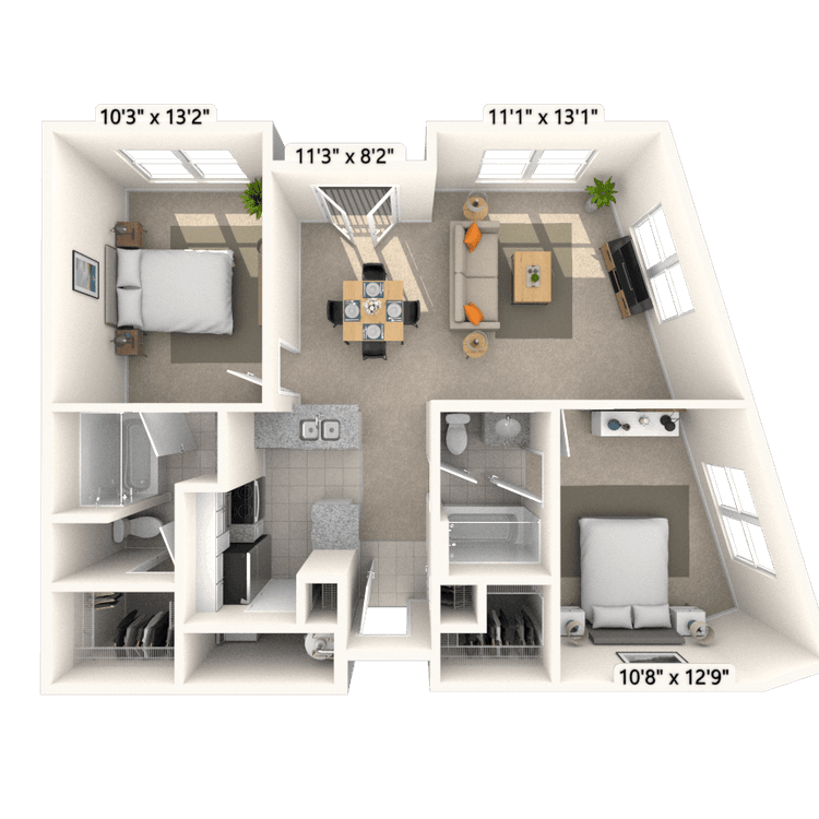 Floorplan image of unit II 350
