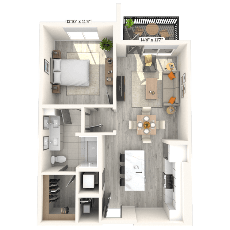 Floorplan image of unit 1104