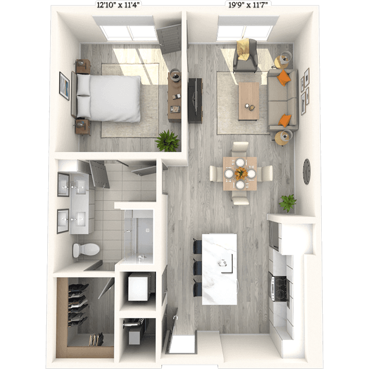 Floorplan image of unit 928