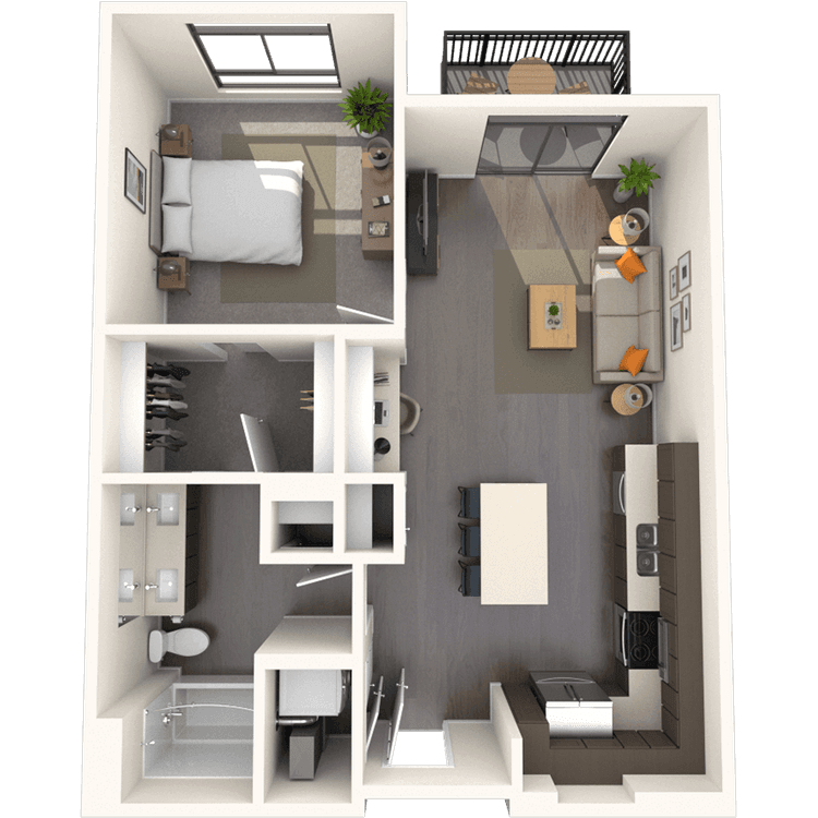 Floorplan image of unit C-418