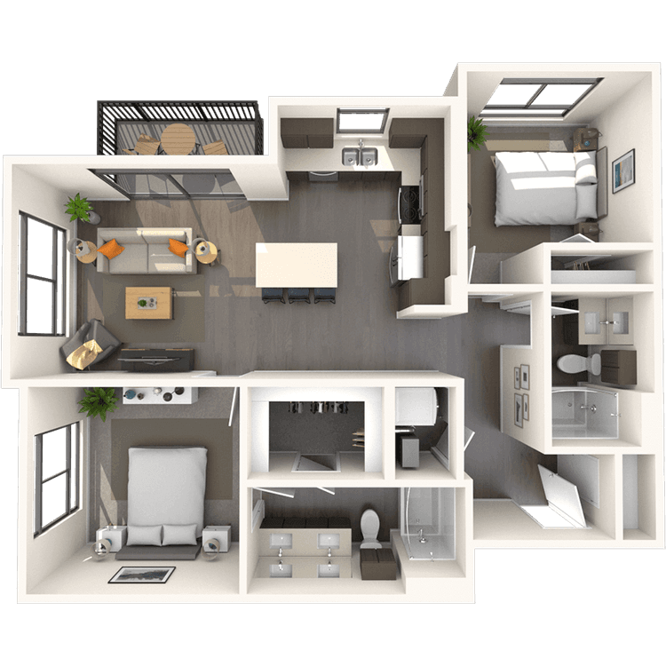 Floorplan image of unit D-411