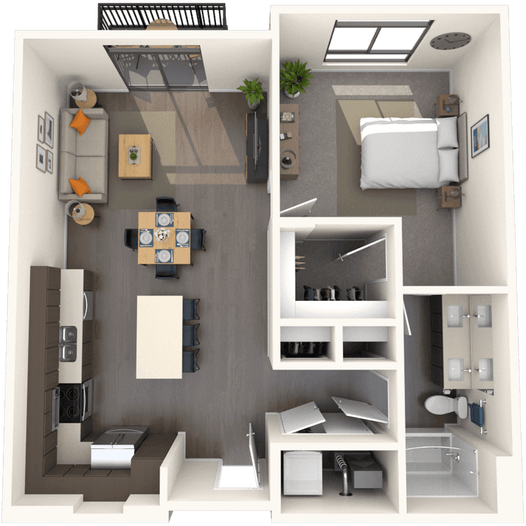 Floorplan image of unit E-425