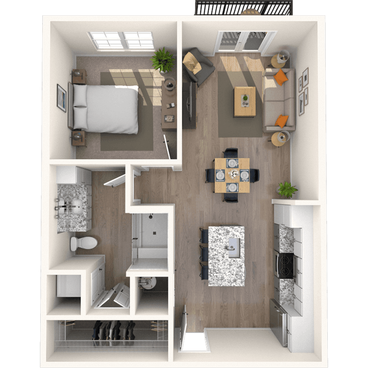 Floorplan image of unit 7214