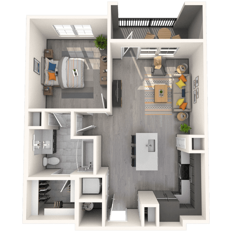 Floorplan image of unit 4203