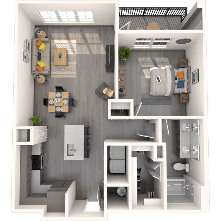 Floorplan image of unit 3205