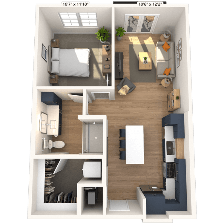 Floorplan image of unit 1207