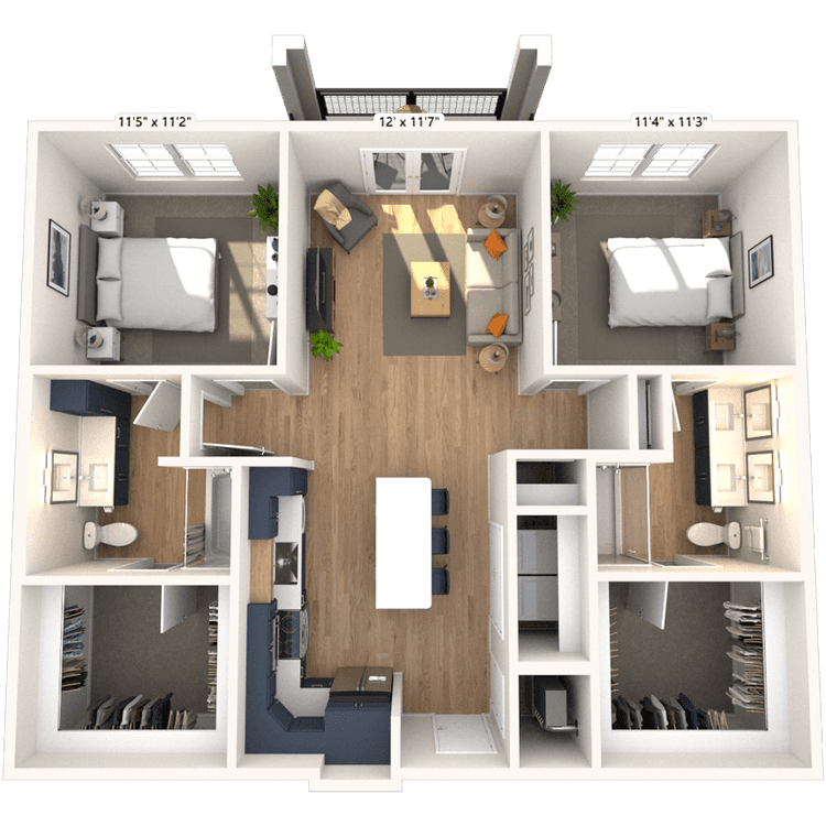 Floorplan image of unit 1237
