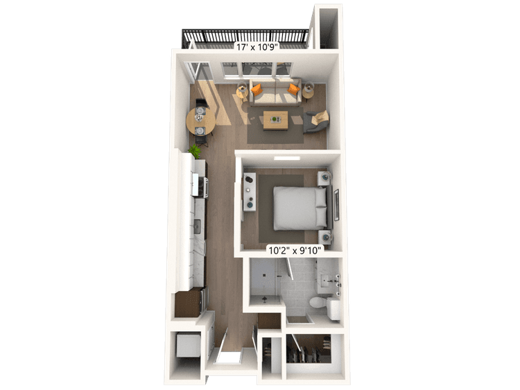 Floorplan image of unit II E-404