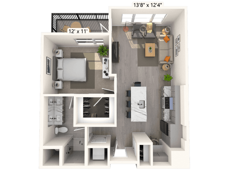 Floorplan image of unit B-310