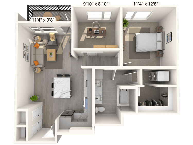 Floorplan image of unit D-507