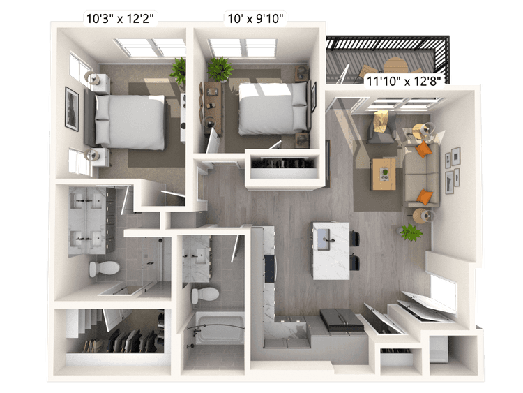Floorplan image of unit A-420