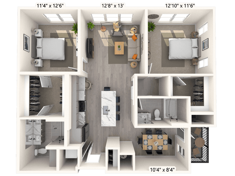 Floorplan image of unit B-419