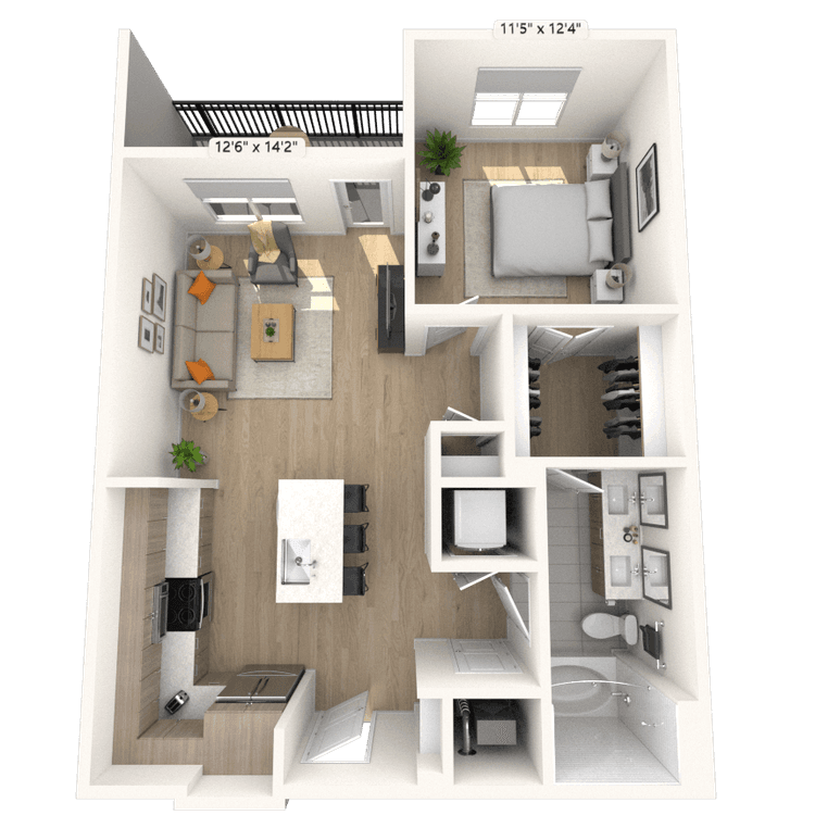 Floorplan image of unit 3443