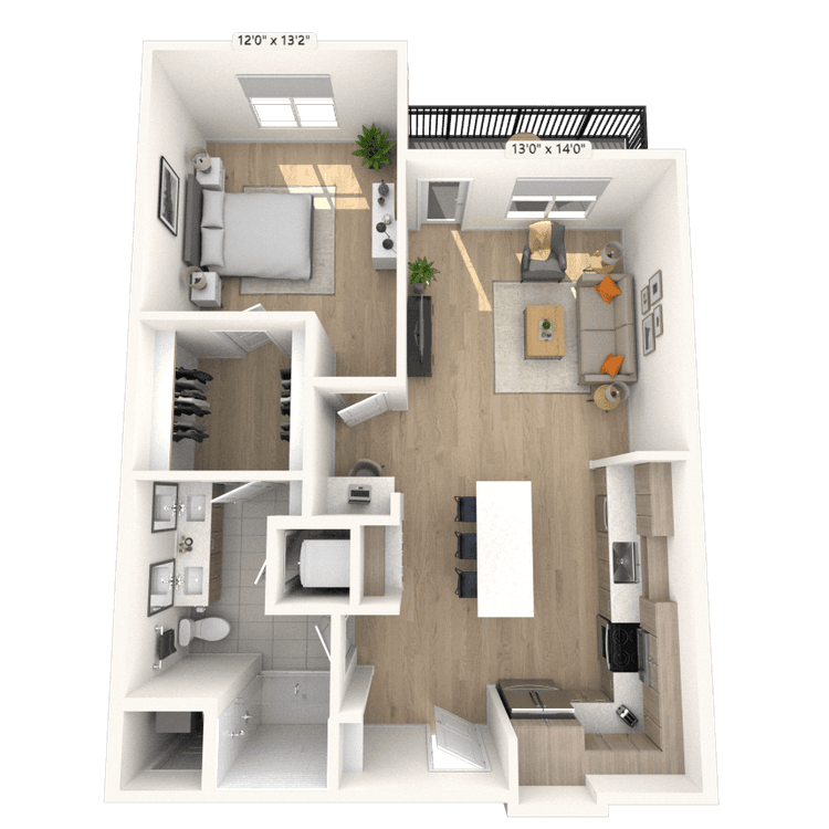 Floorplan image of unit 2423