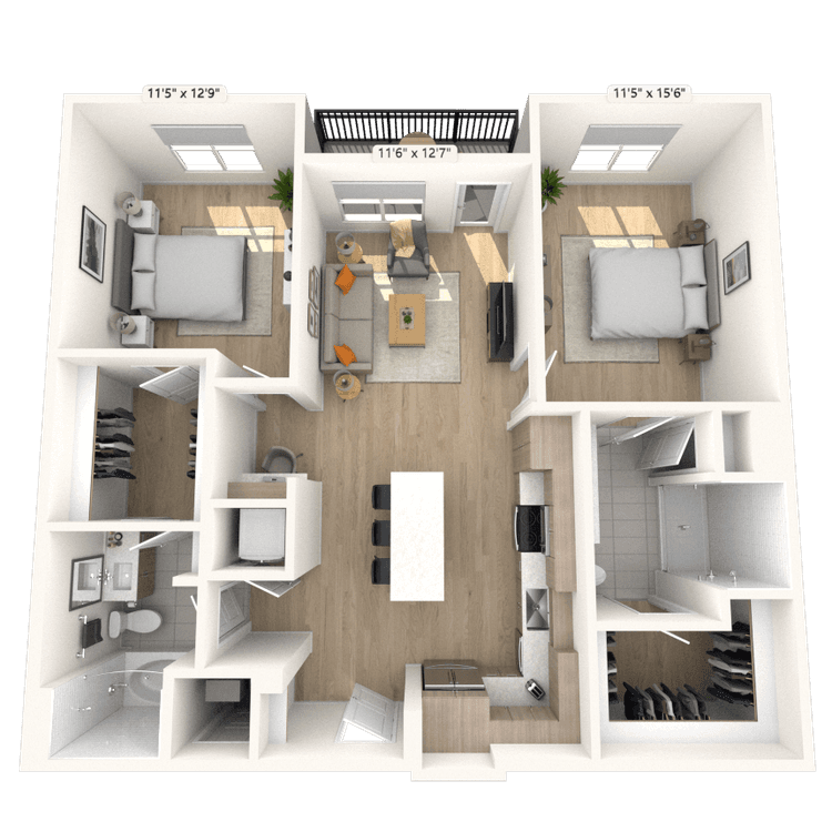 Floorplan image of unit 3324