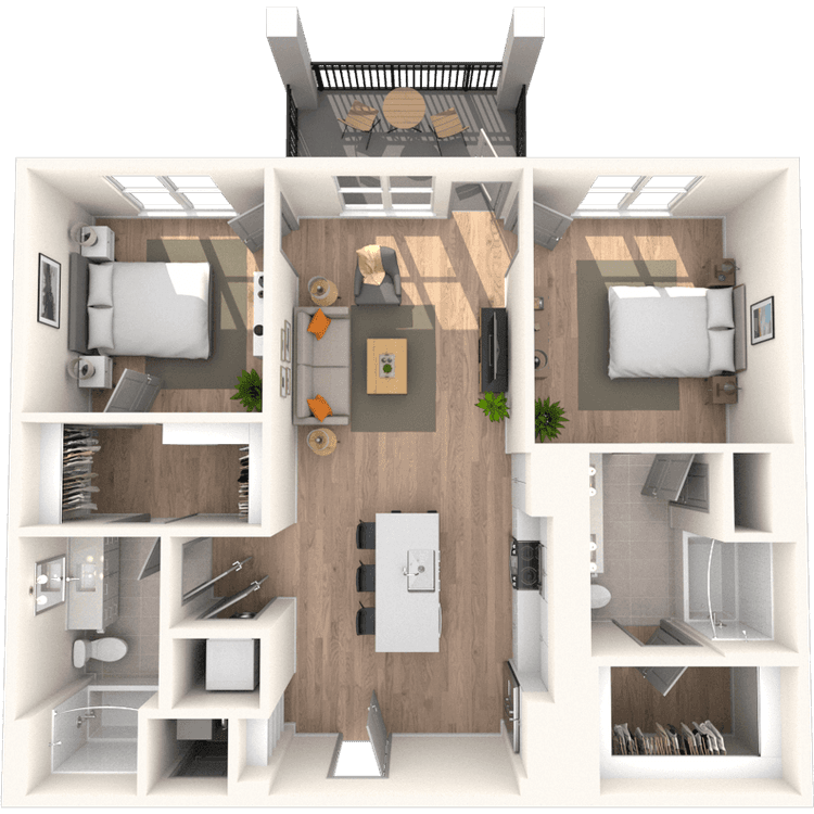 Floorplan image of unit 1619