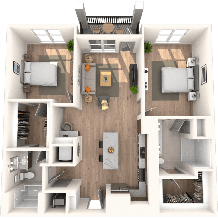 Floorplan image of unit 2324