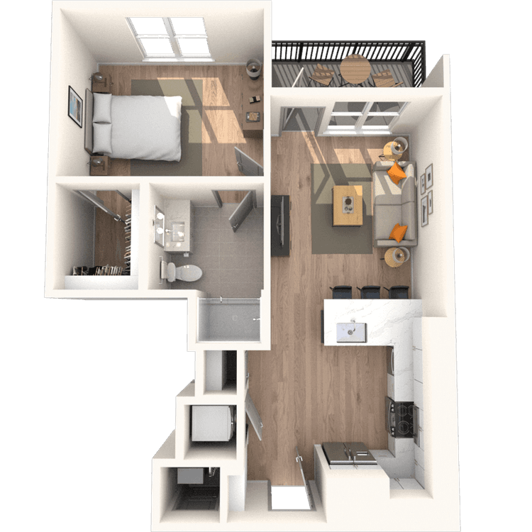 Floorplan image of unit 2612