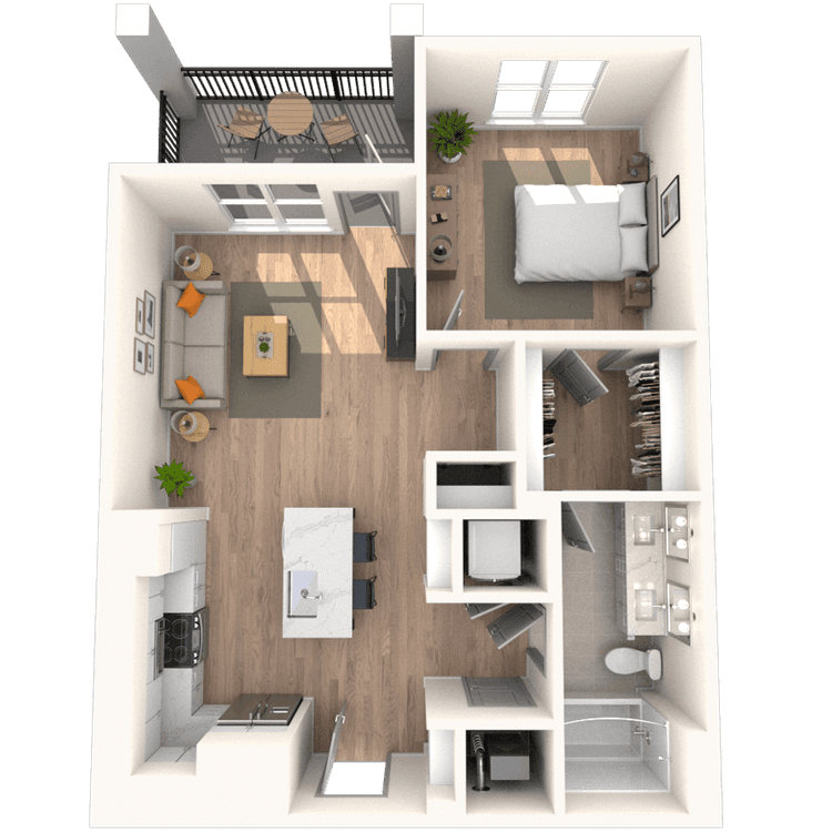 Floorplan image of unit 2616