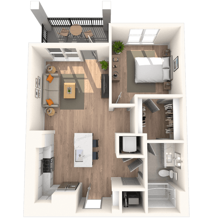 Floorplan image of unit 3203