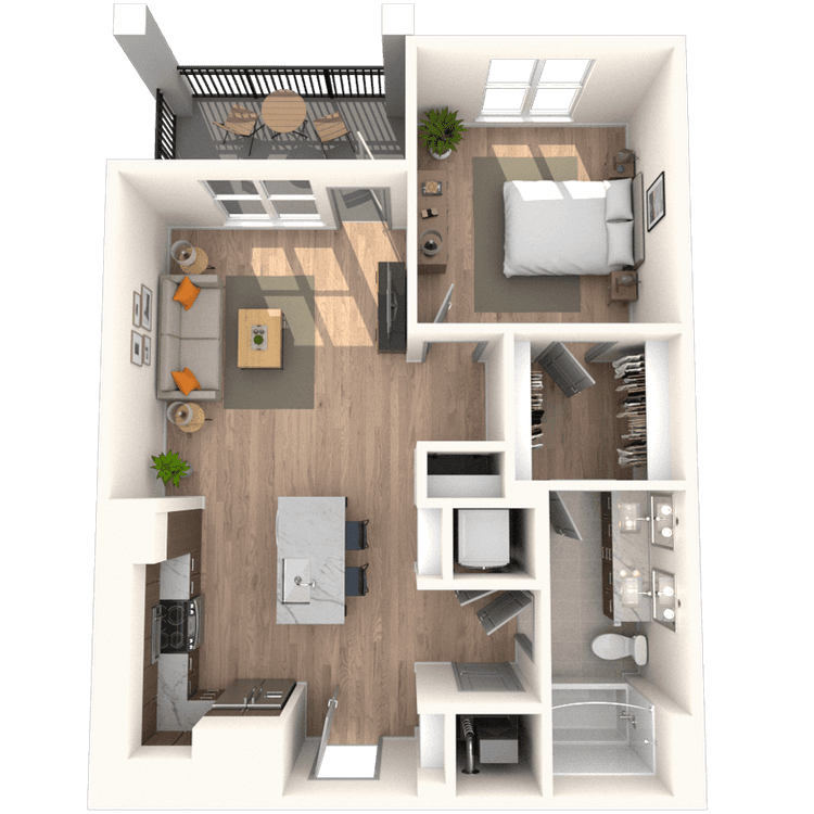 Floorplan image of unit 3516