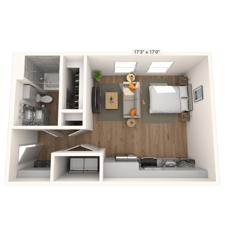 Floorplan image of unit 1163