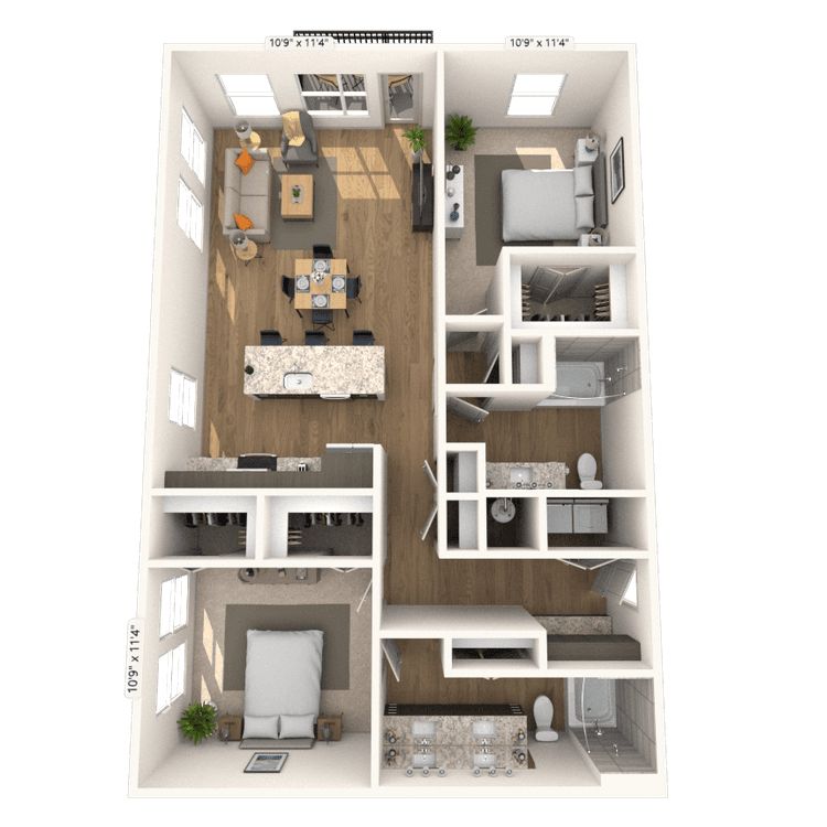 Floorplan image of unit 2405