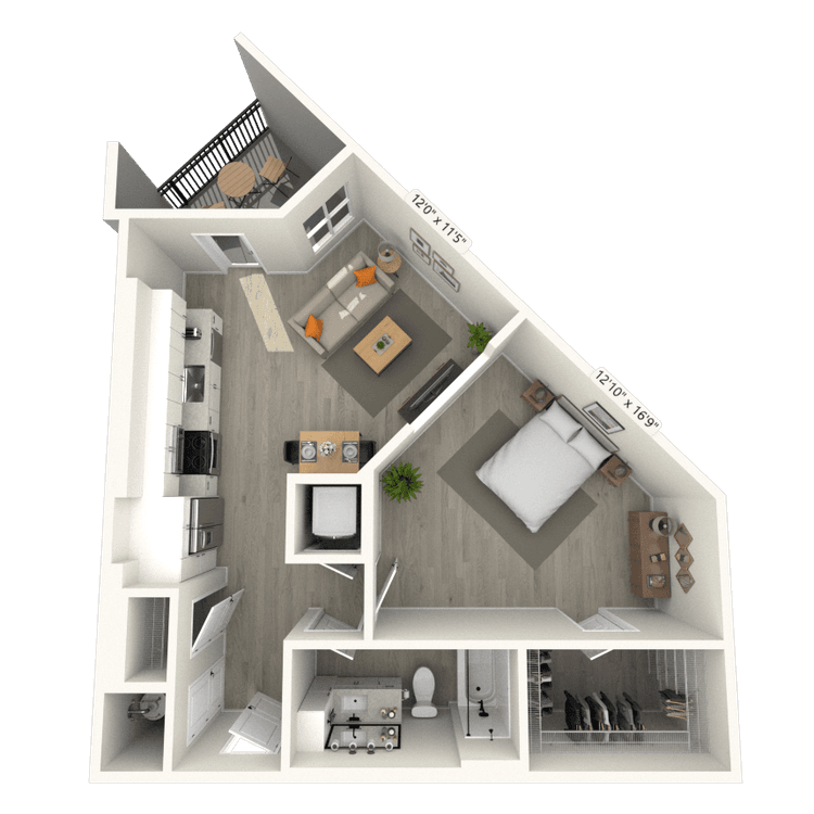 Floorplan image of unit 301