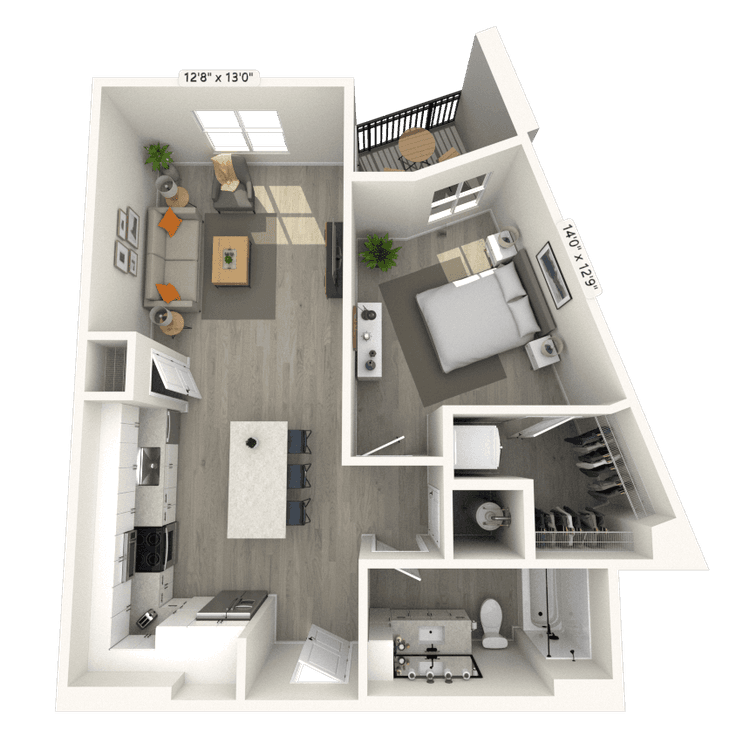 Floorplan image of unit 554