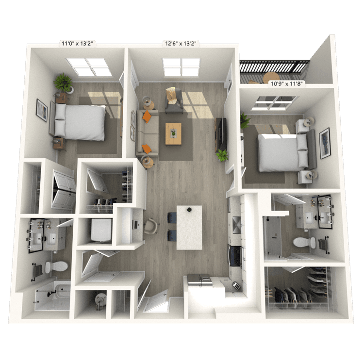 Floorplan image of unit 530