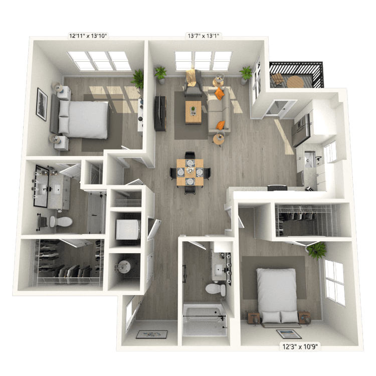 Floorplan image of unit 337