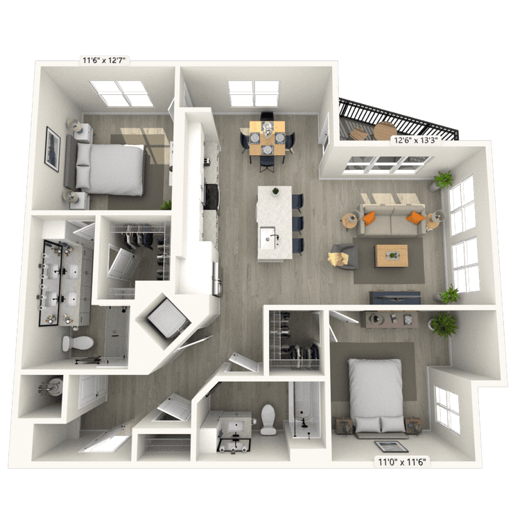 Floorplan image of unit 340
