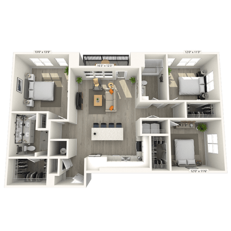 Floorplan image of unit 539