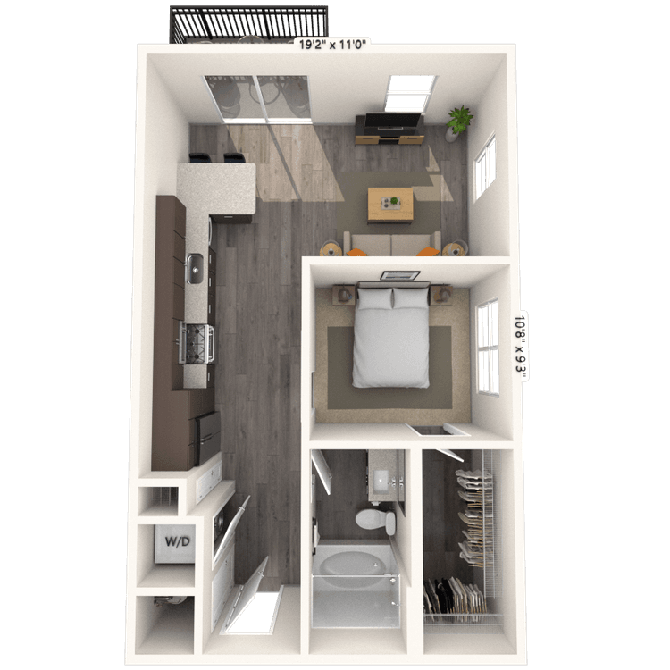 Floorplan image of unit 7201