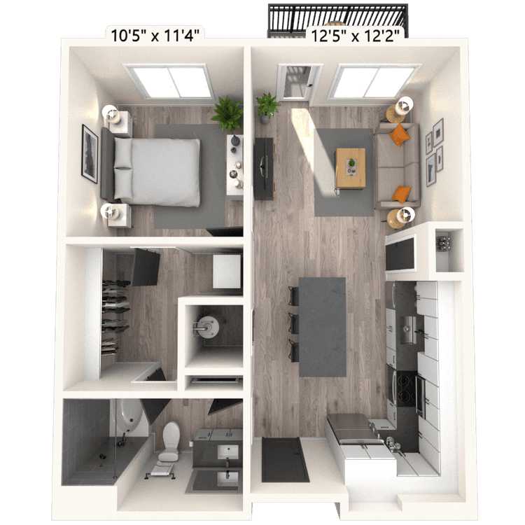 Floorplan image of unit 3431