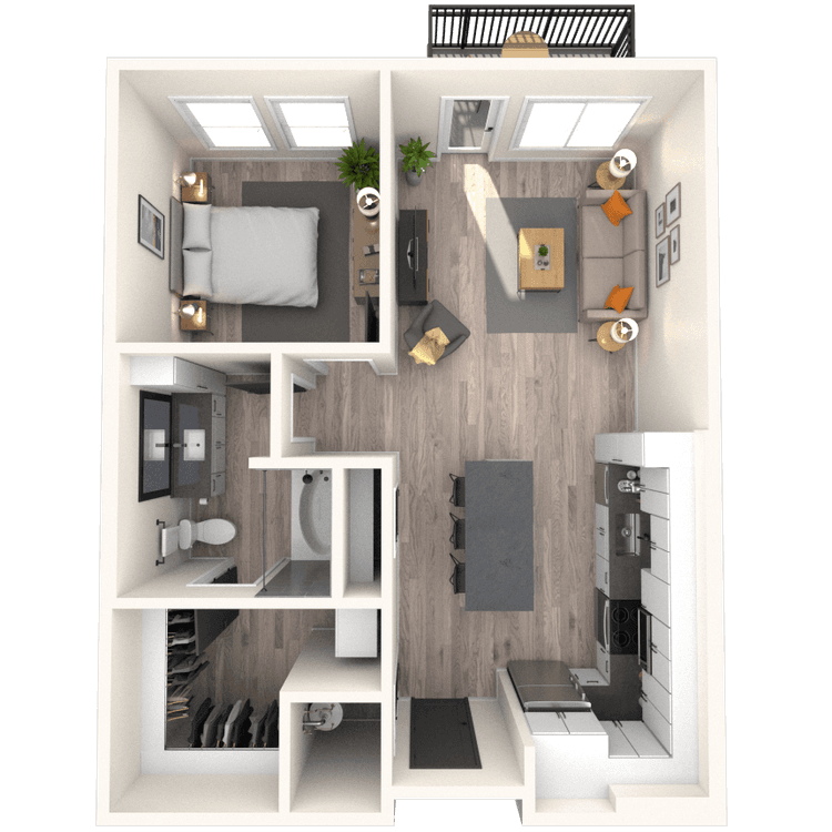 Floorplan image of unit 2408