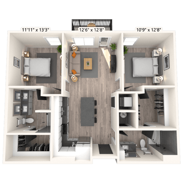 Floorplan image of unit 2215