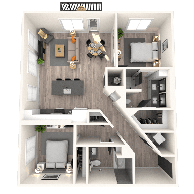 Floorplan image of unit 2212