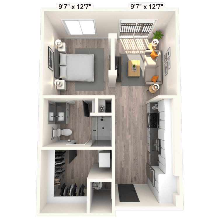 Floorplan image of unit 1424
