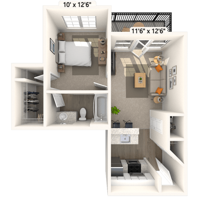 Floorplan image of unit 2420