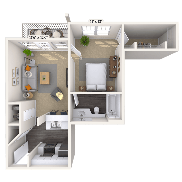 Floorplan image of unit 2403